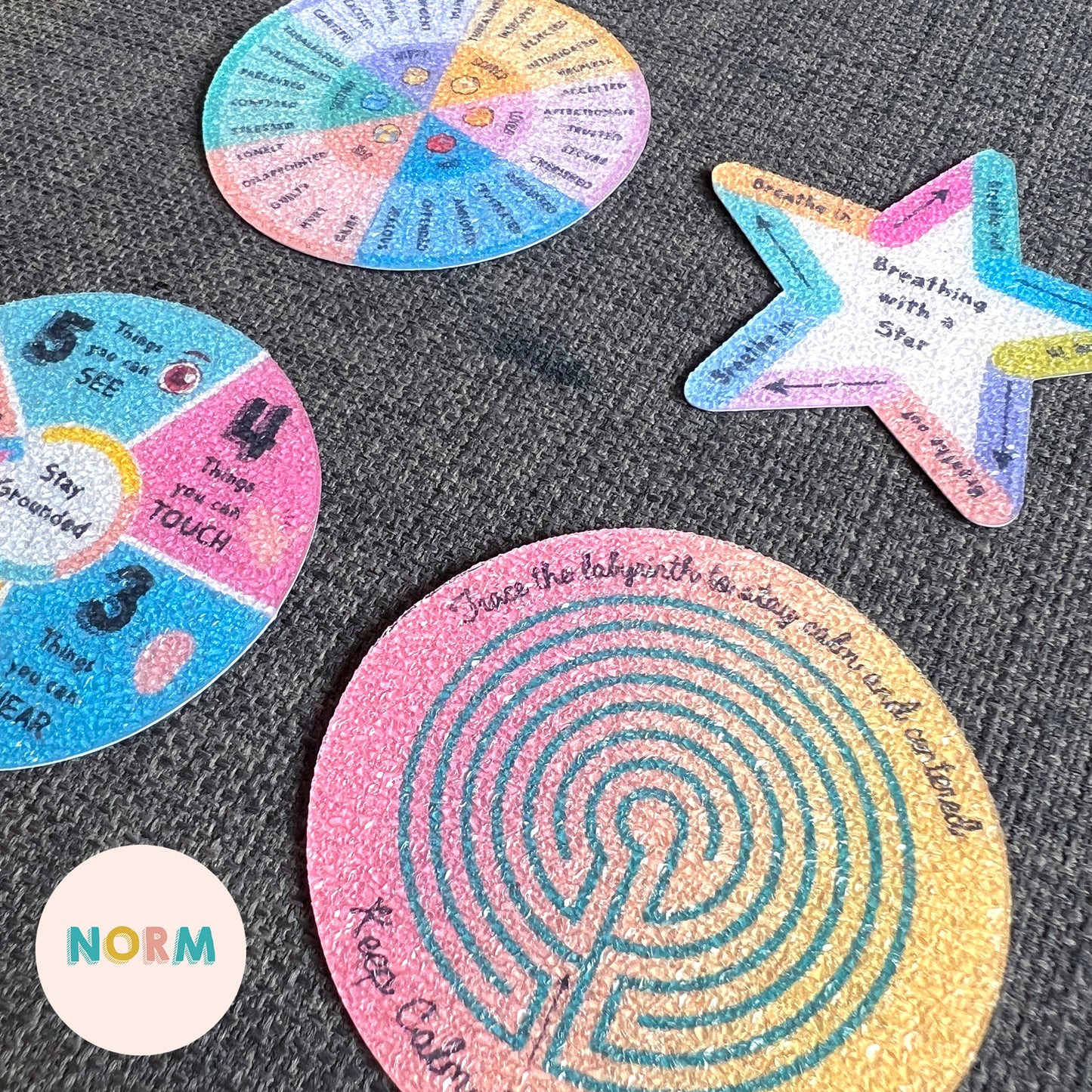 Rainbow Calming & Grounding Wellness Stickers Boxset