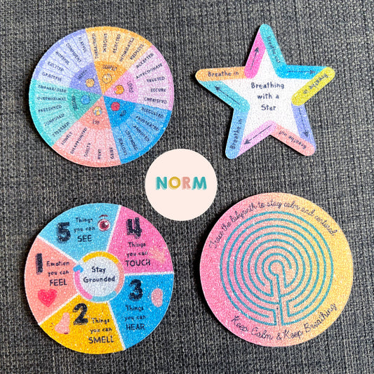 Rainbow Calming & Grounding Wellness Stickers Boxset
