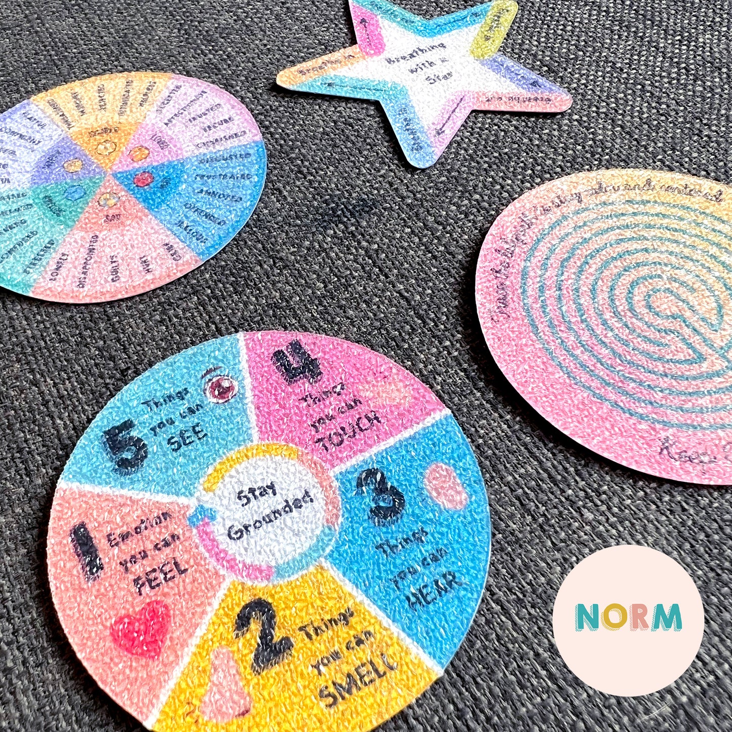 Rainbow Calming & Grounding Wellness Stickers Boxset