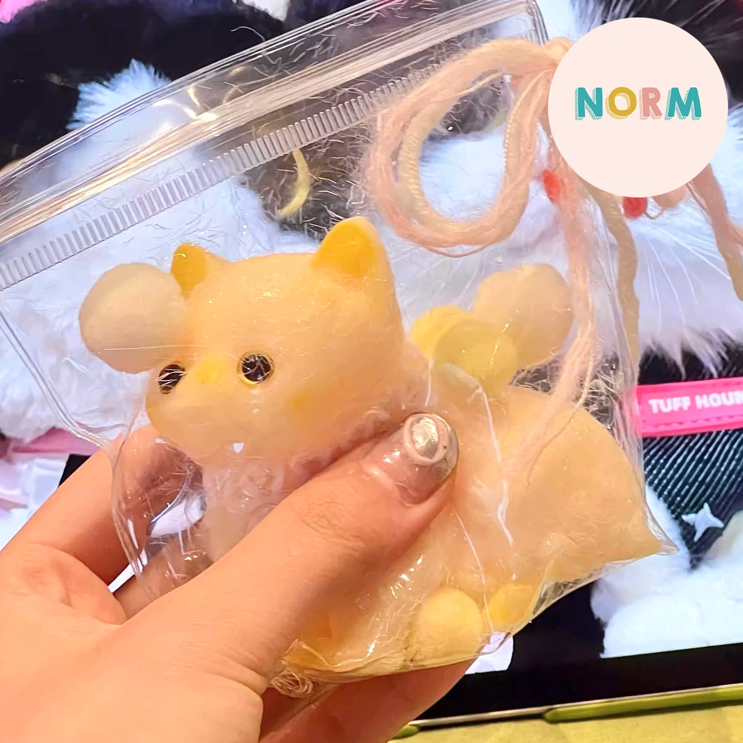 Furry Cat Kitten Mochi Taba Squishy Toy