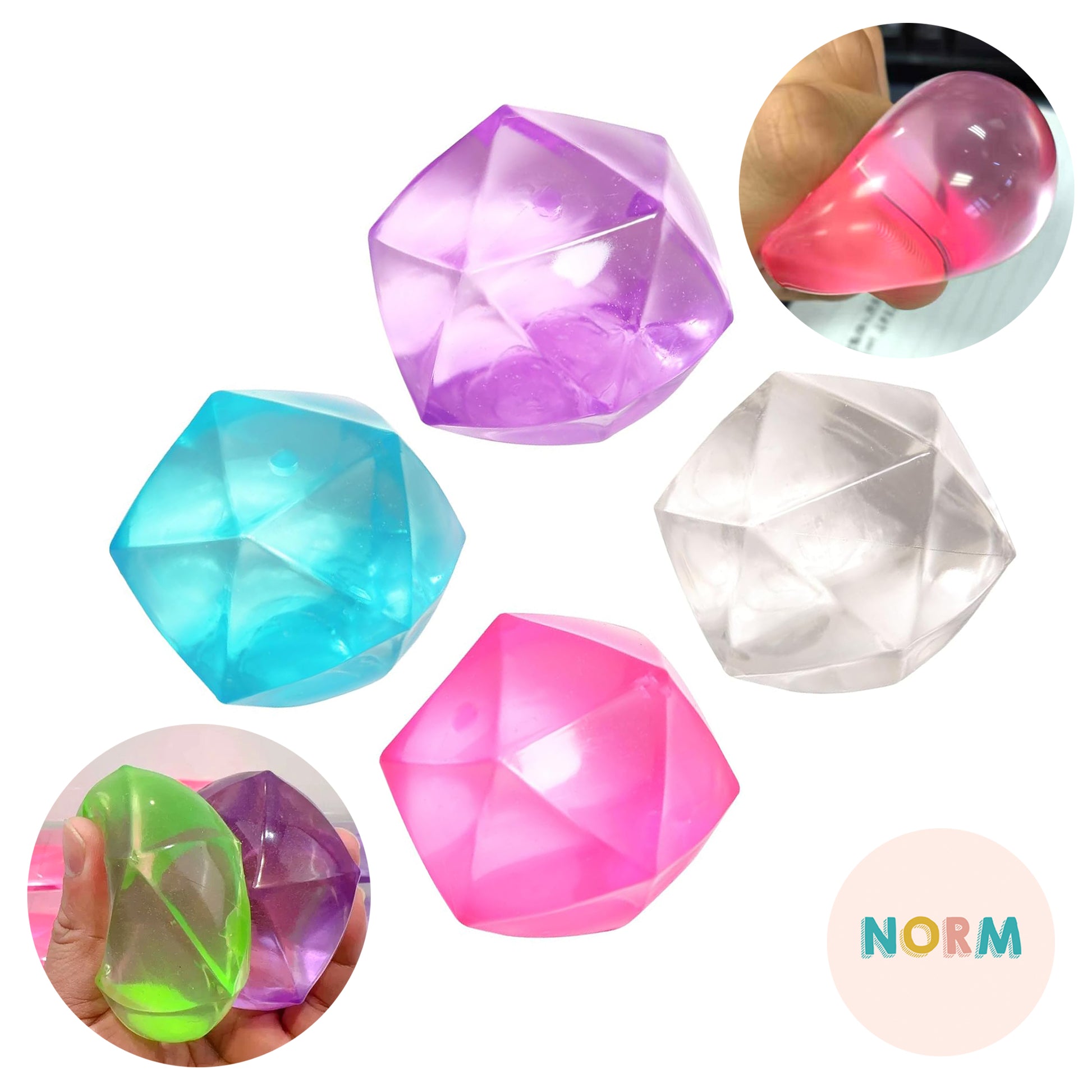 Diamond Gemstone Nice Ice Cube Jelly Squishy fidget toy