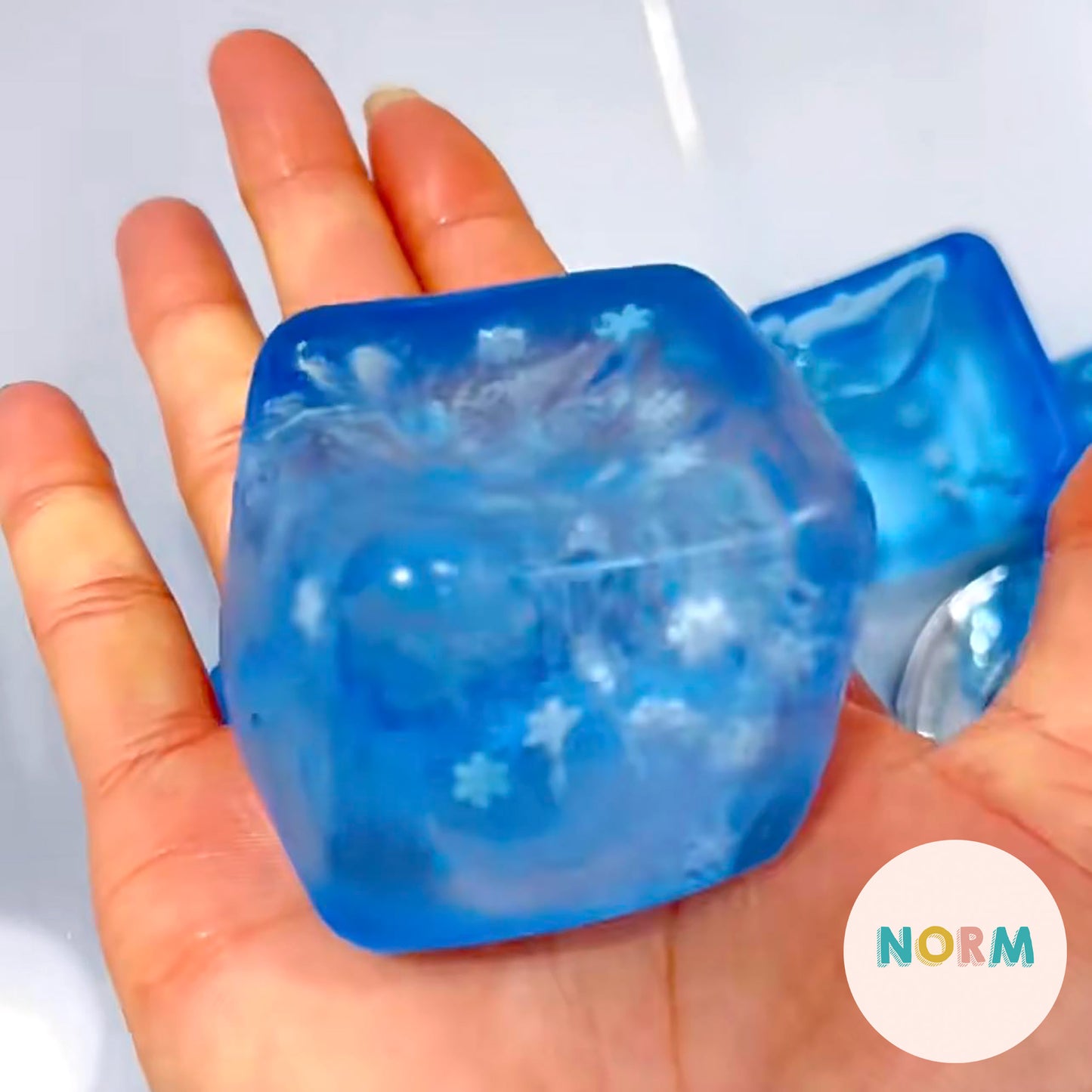 Large Ice Cube Snowflakes Jelly Squishy Toy