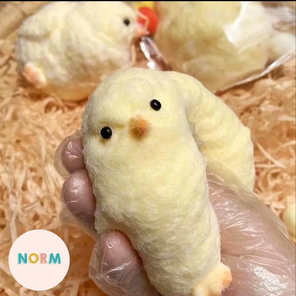 Furry Baby Chick Mochi Taba Squishy