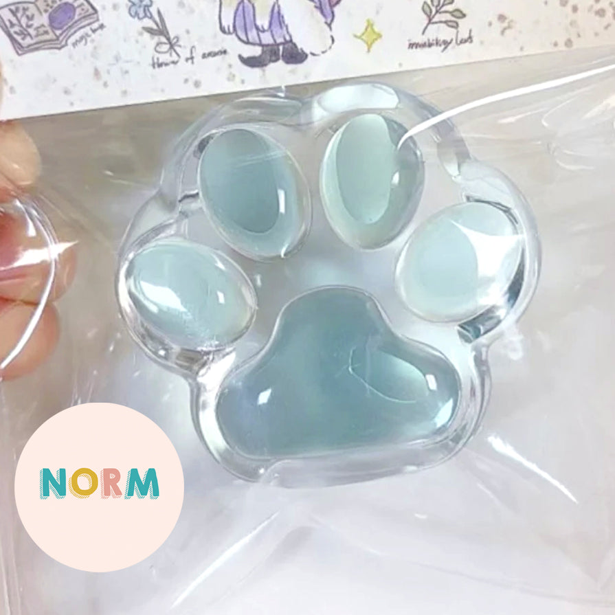 Clear Cat Paw Jelly Squishy Toy