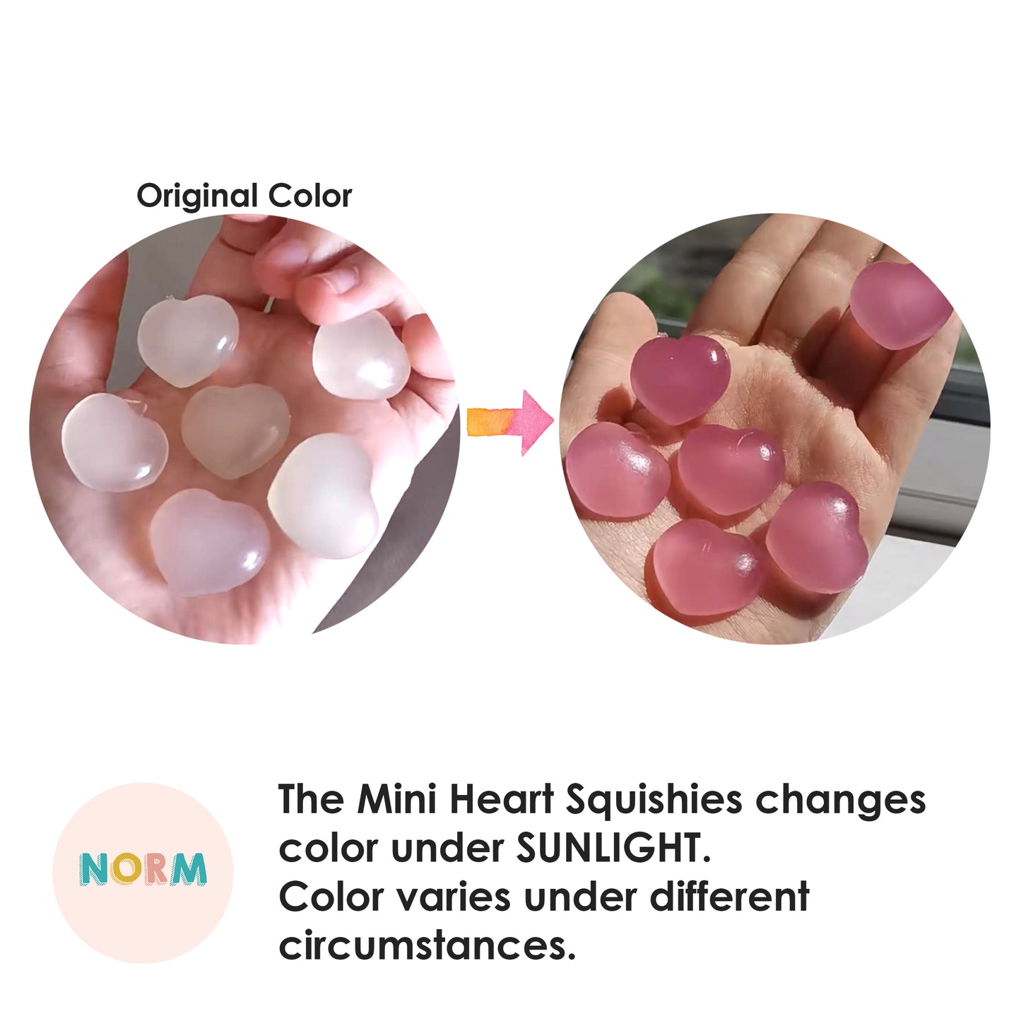 Mini Heart Mochi Squishy Pack