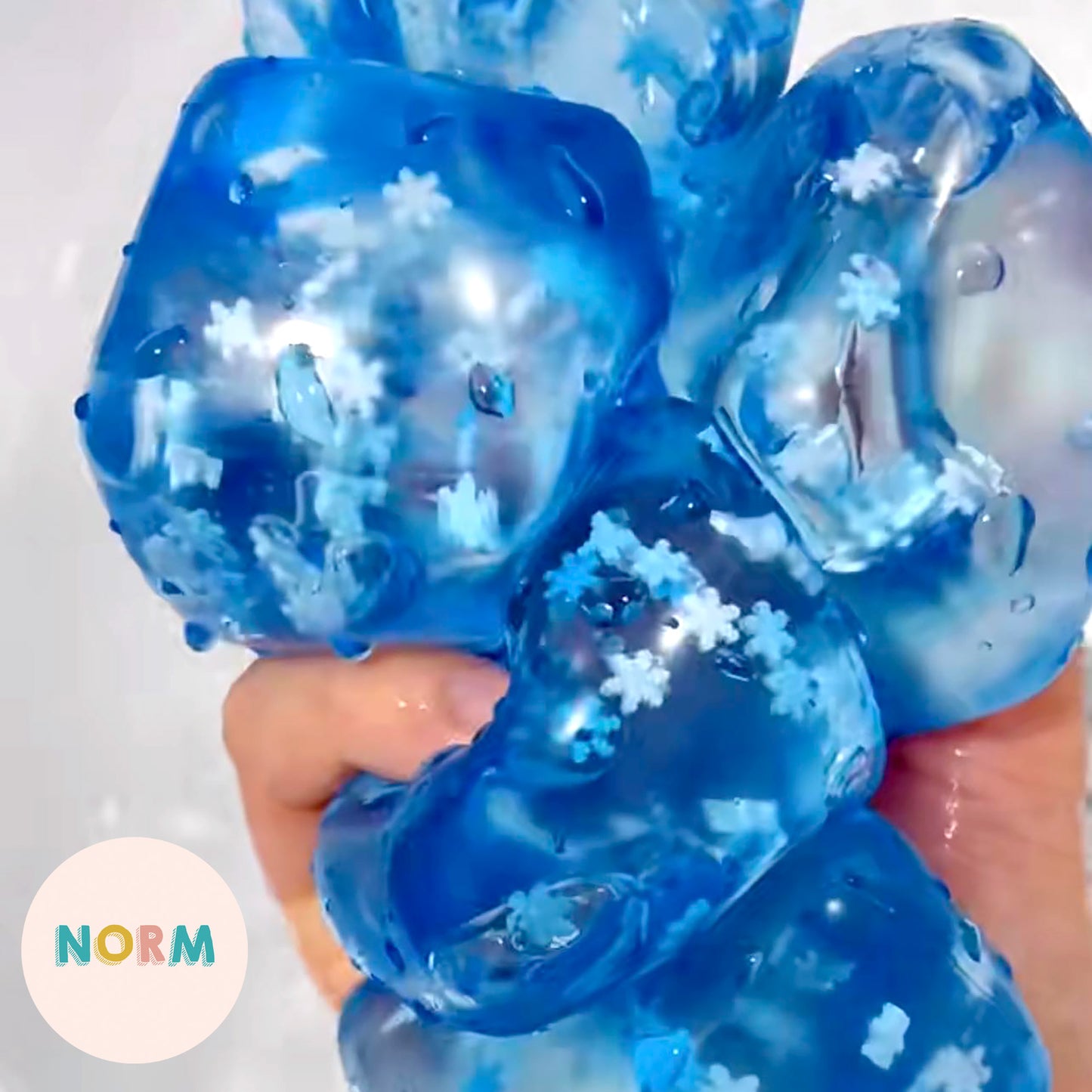 Large Ice Cube Snowflakes Jelly Squishy Toy