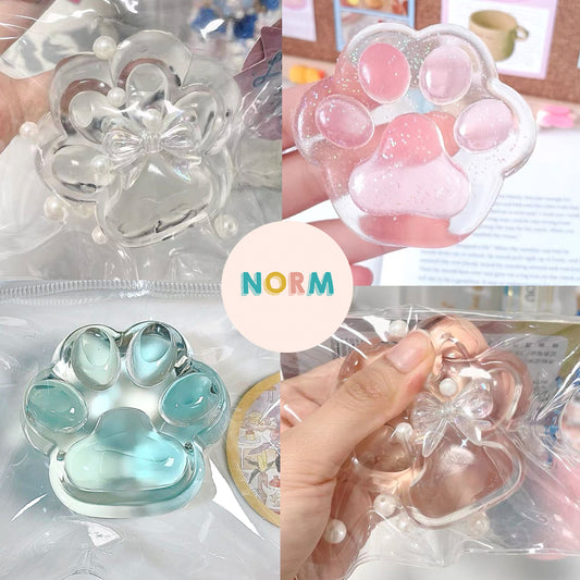 Clear Cat Paw Jelly Squishy Toy