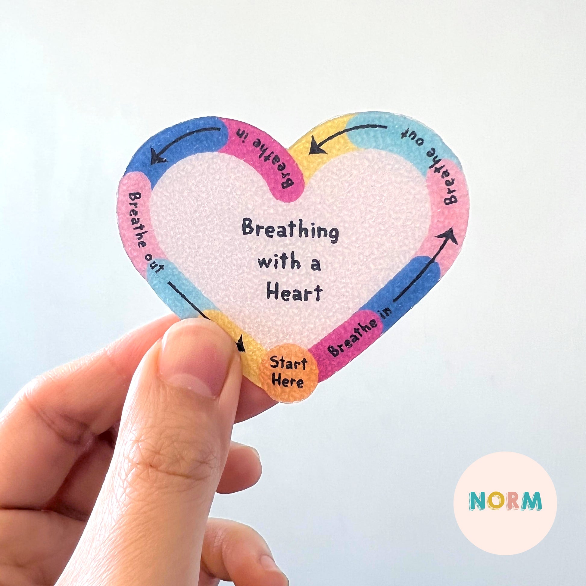 Bulk Sensory Stickers: 3 Heart Sticker for Anxiety Relief 