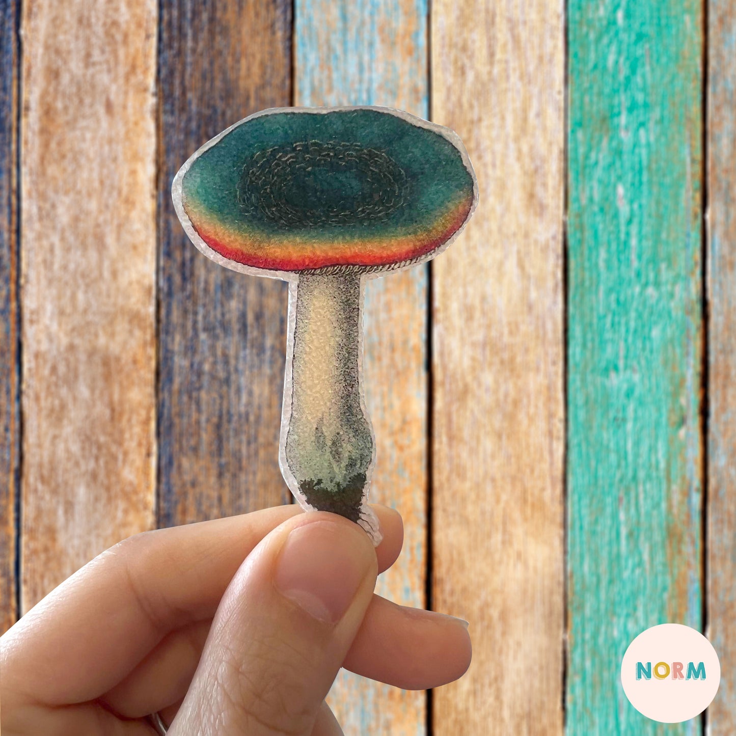 EMERALD MUSHROOM Textured Wellness Sticker