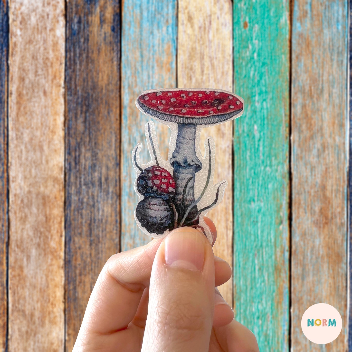 MINI RED MUSHROOM Textured Wellness Sticker