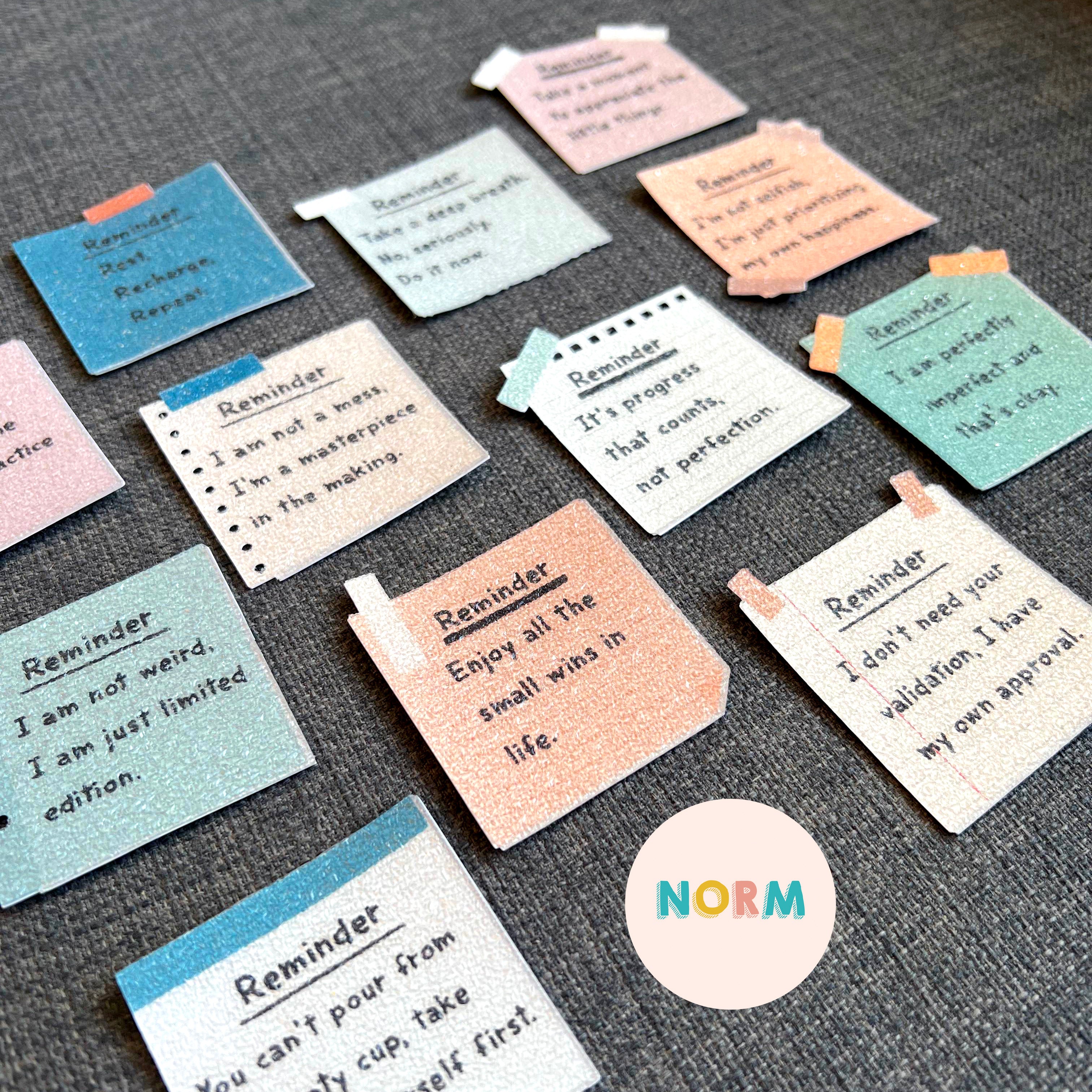 Mental Health Sticky Note Wellness Stickers Boxset – Norm Stickers