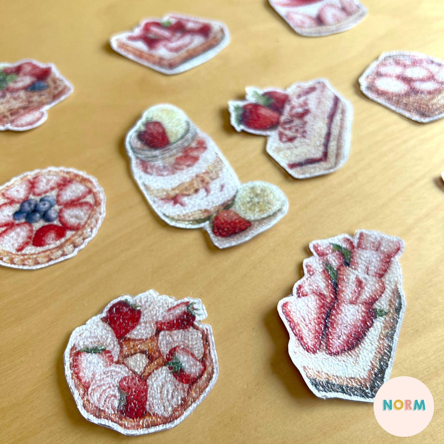 STRAWBERRY DESSERT Wellness Stickers Boxset